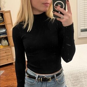 Black Long Sleeve Women's Top